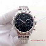 Swiss Copy Omega De Ville Chronograph Mens Watch SS 42mm